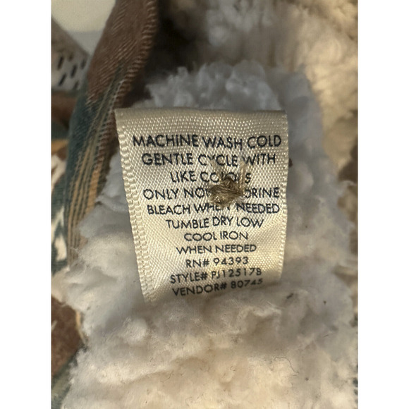 BKE Aztec Print Shacket Southwestern Shirt Jacket Sherpa Western Button Medium - Picture 9 of 11